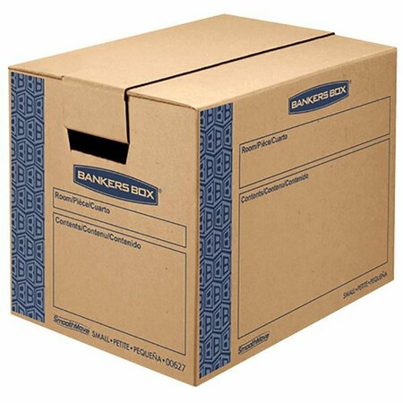 BANKERS BOX 0062701 SmoothMove Prime 16'' x 12'' x 12'' Kraft / Blue Small Moving Box, 10PK 3430062701